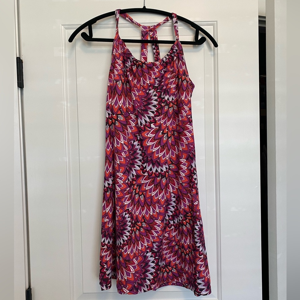 prAna Athletic Floral Racerback Dress Size Medium